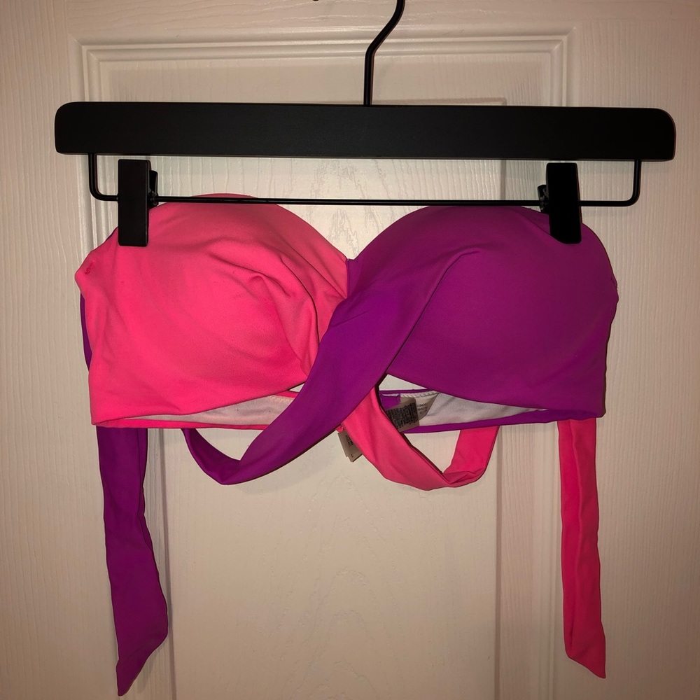 Criss cross bathing suit top